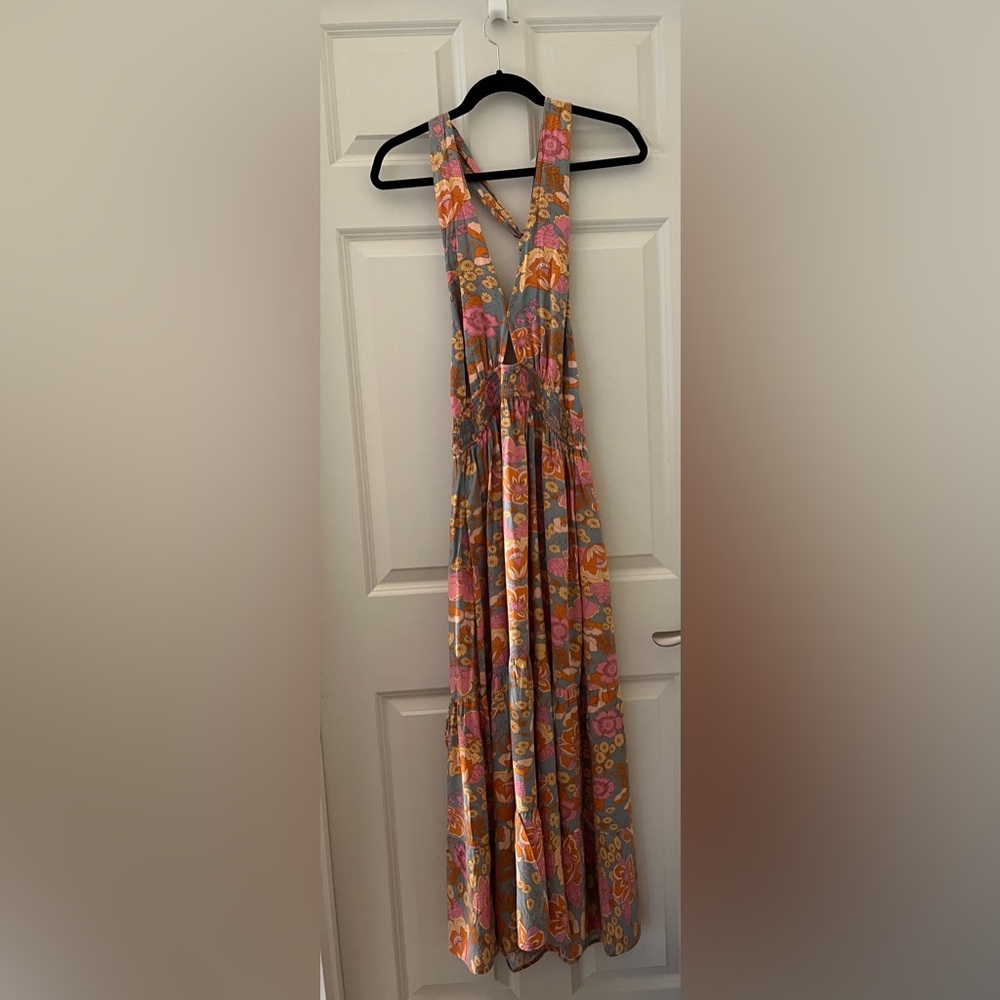 ZESICA Boho Hippie Floral Halter Top Flowy Maxi Dress
Lightweight Beachy Size M